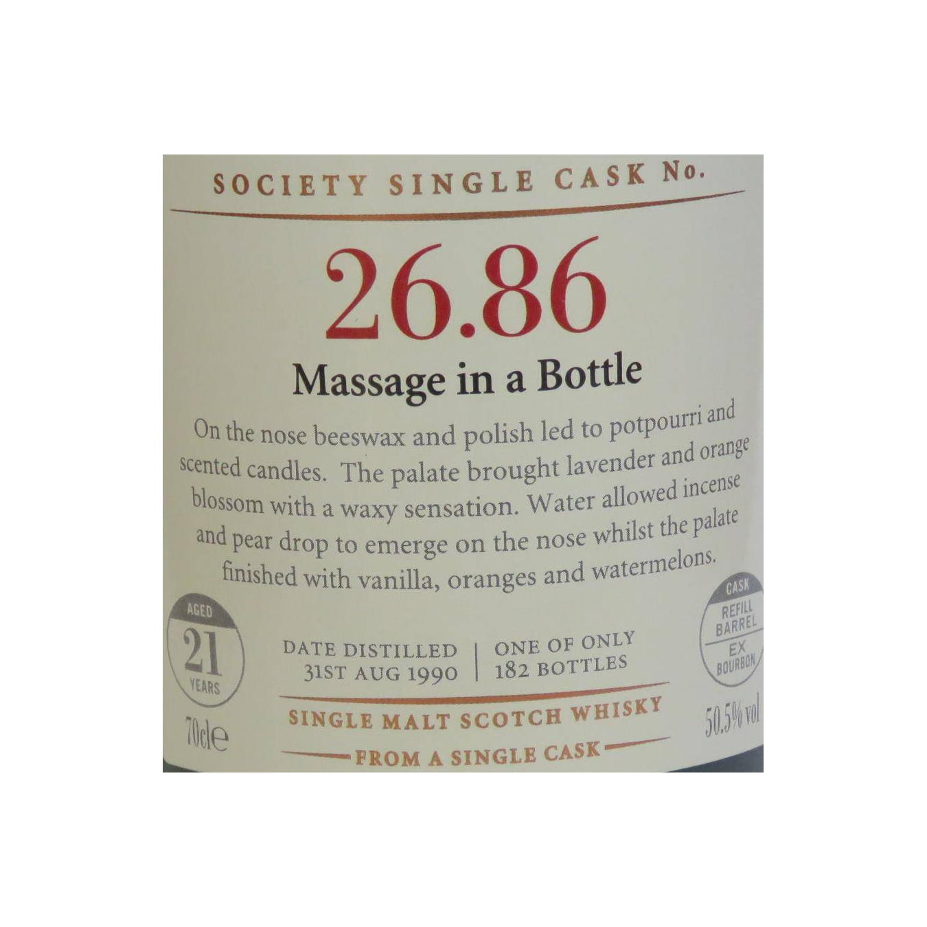 The Scotch Malt Whisky Society 1990 21 Years Single Malt Whisky 2