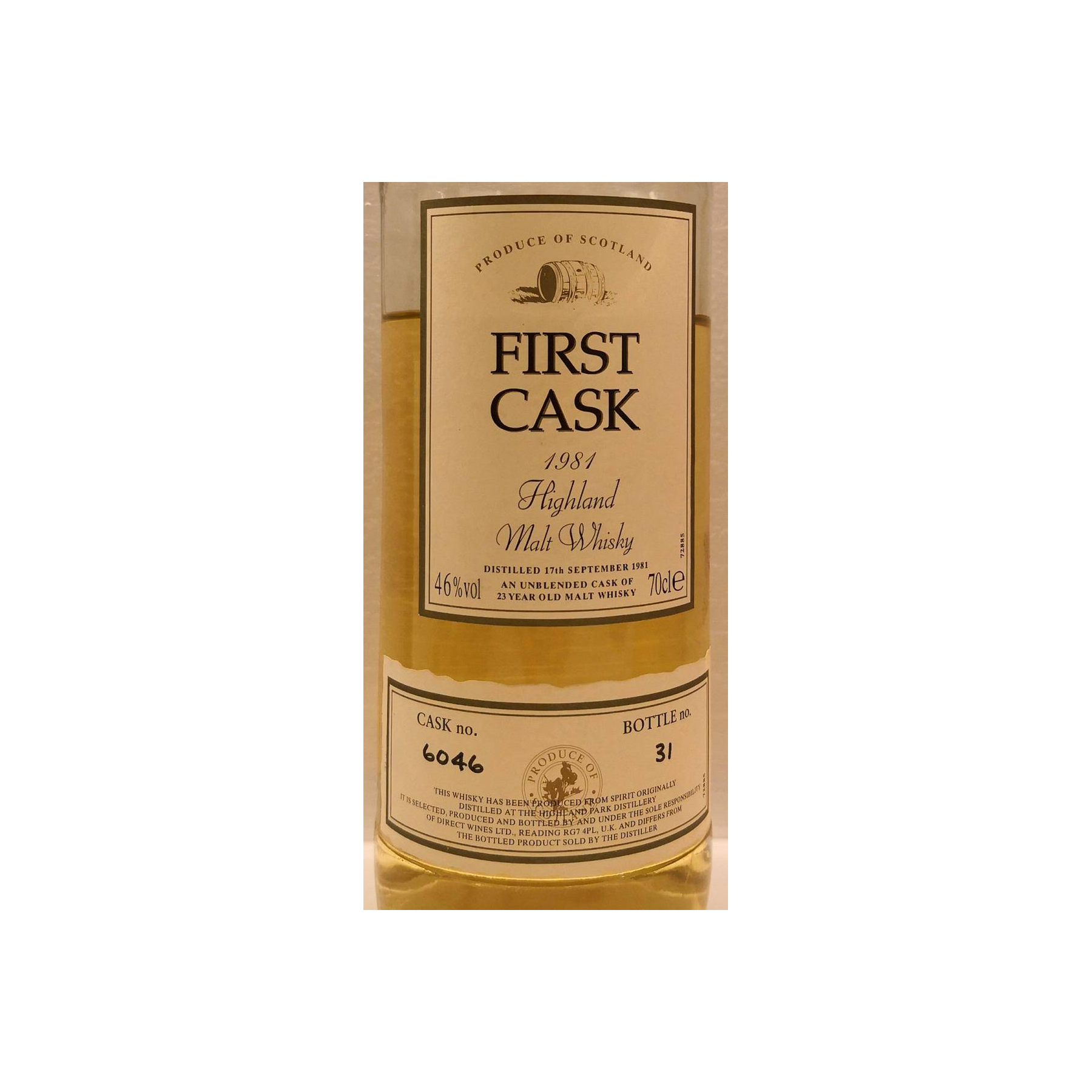 Highland Park 1981 23 Years Single Malt Whisky