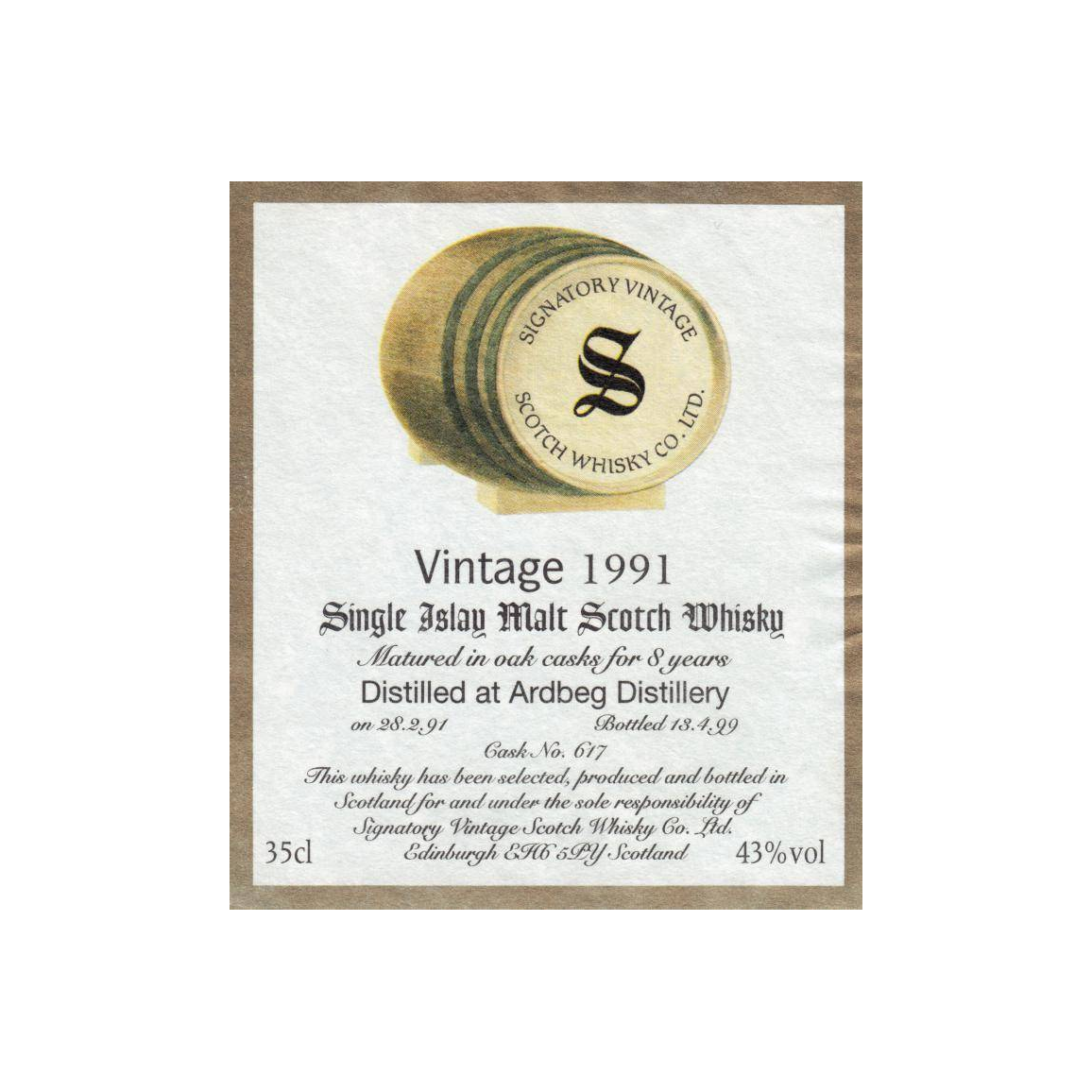 Ardbeg Vintage Collection 1991 8 Years Single Malt Whisky 2