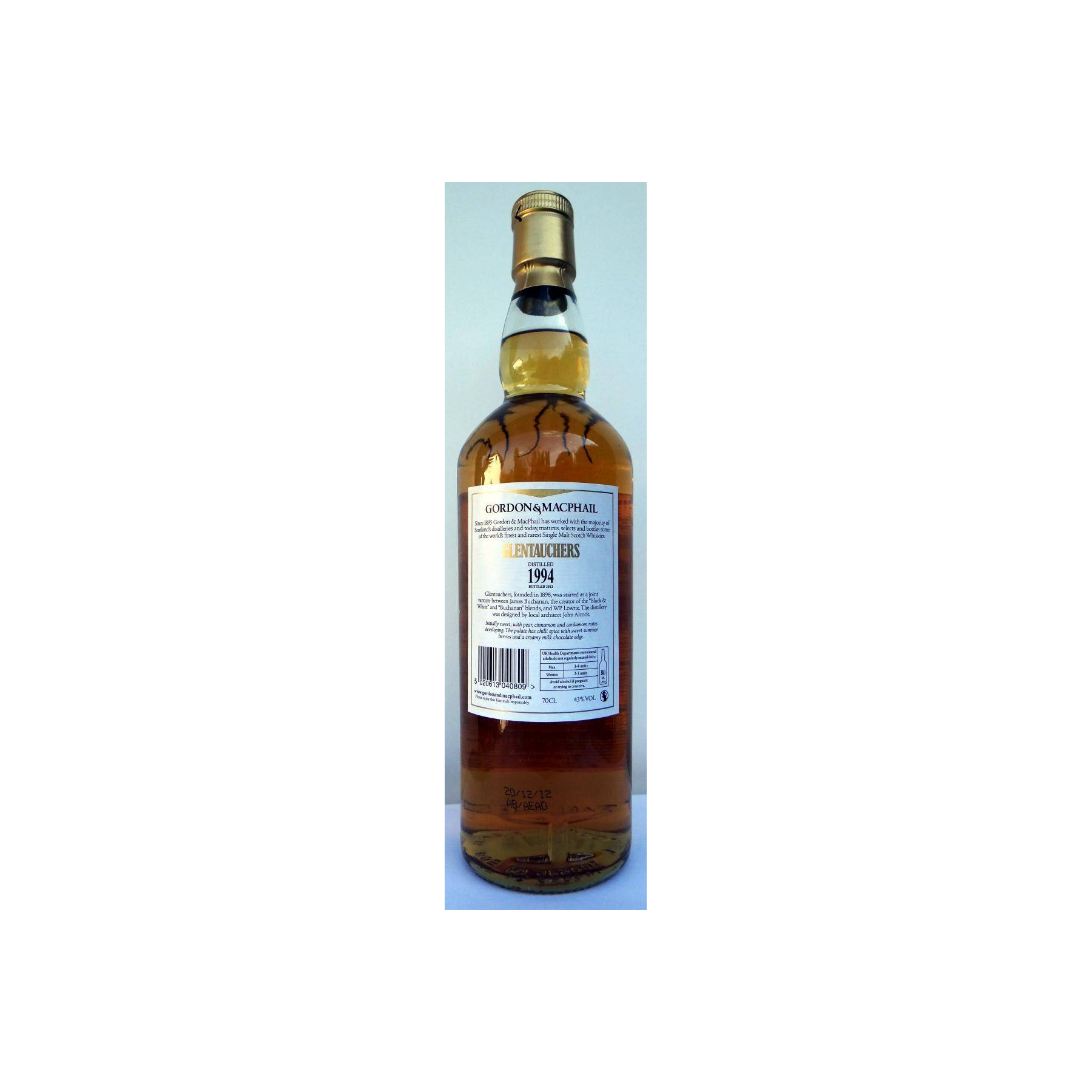 Glentauchers Licensed Bottling 1994 18 Years Single Malt Whisky 2