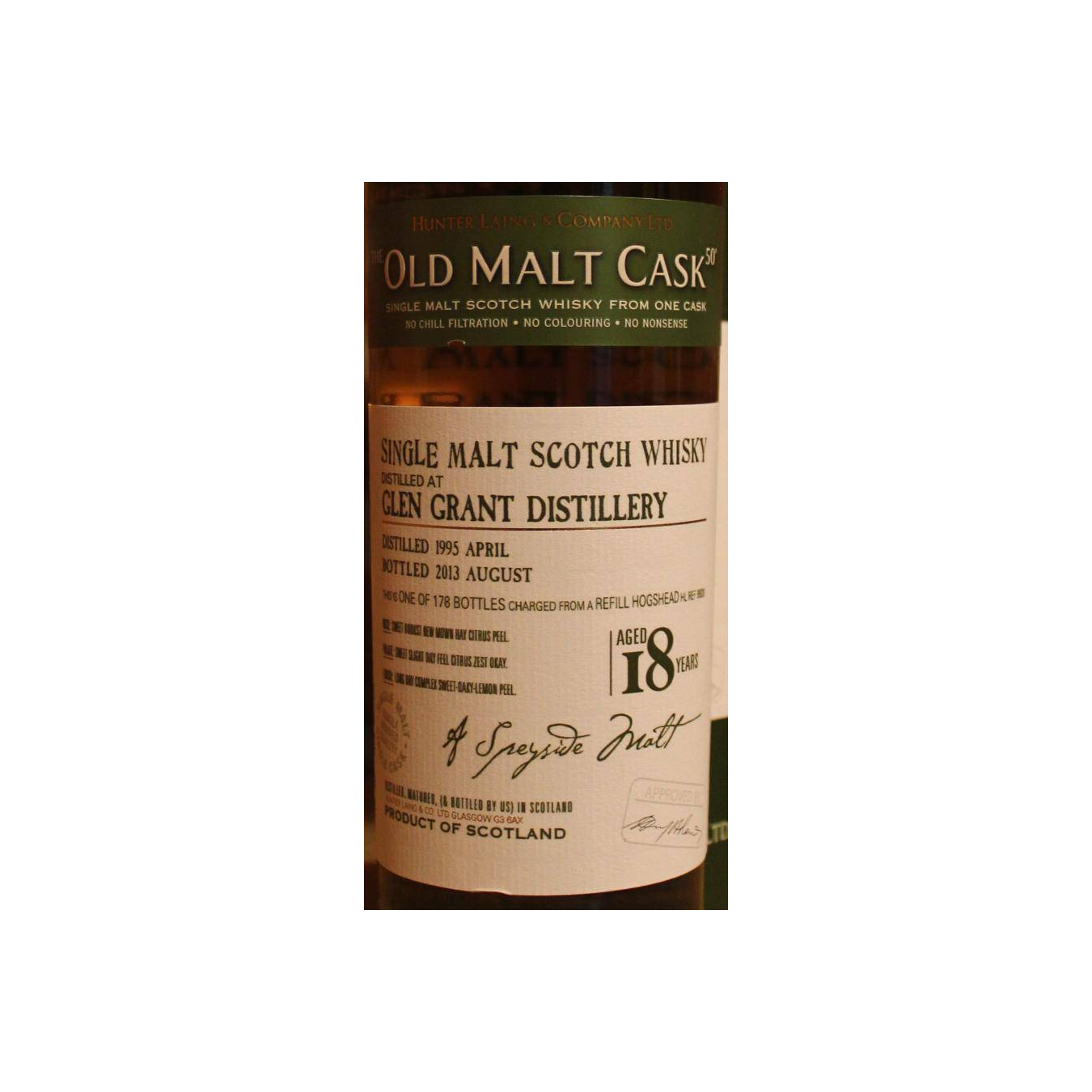 Glen Grant Old Malt Cask 1995 18 Years Single Malt Whisky