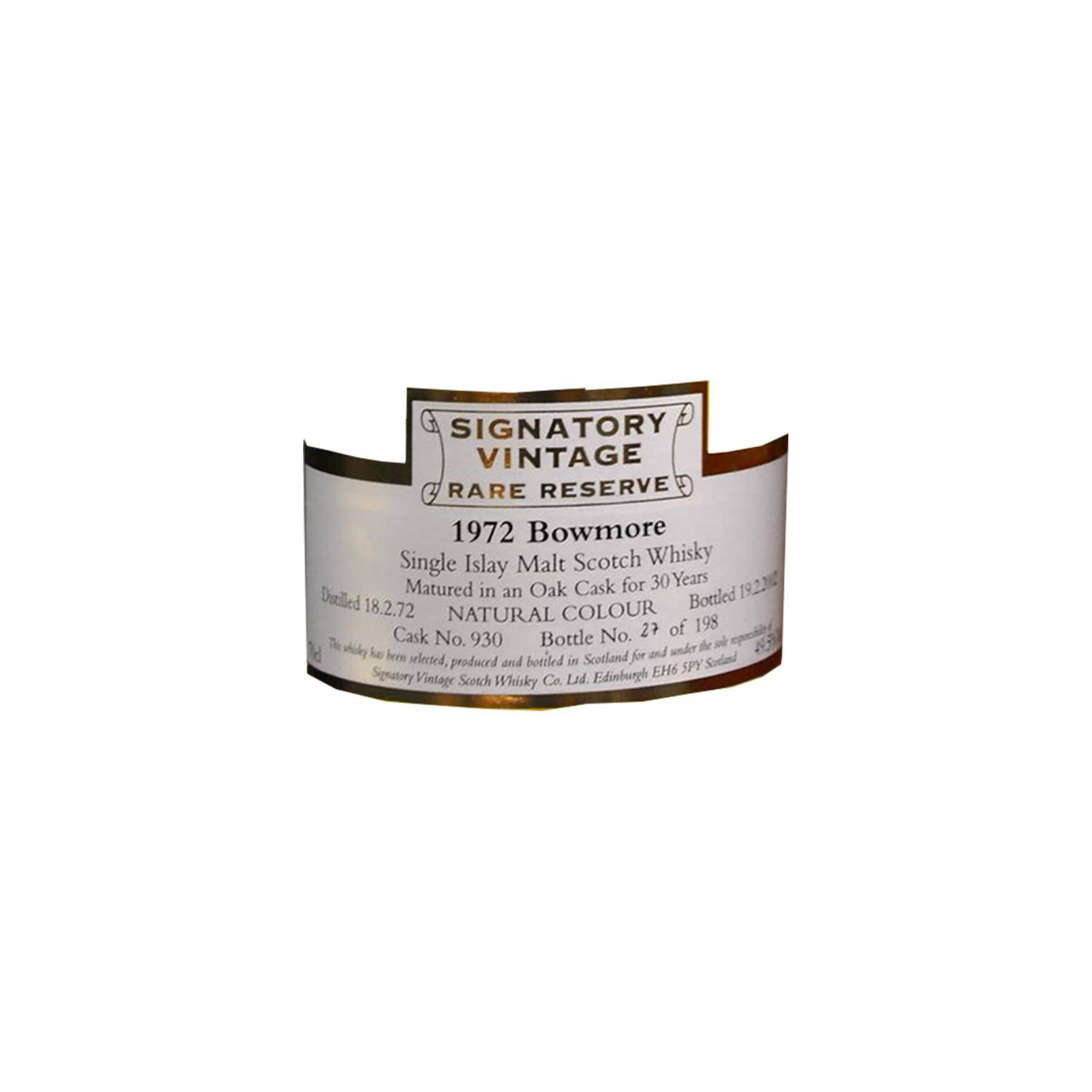 Bowmore 1972 30 Years Single Malt Whisky 3