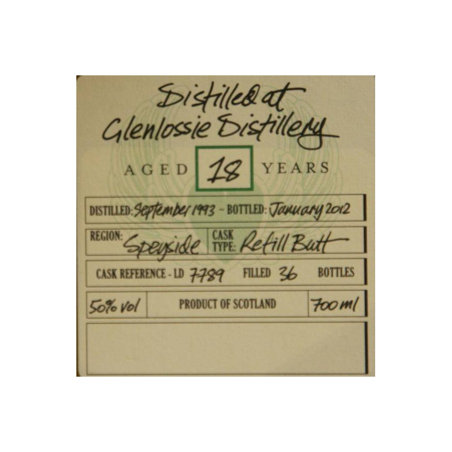 Glenlossie 1993 18 Years Single Malt Whisky