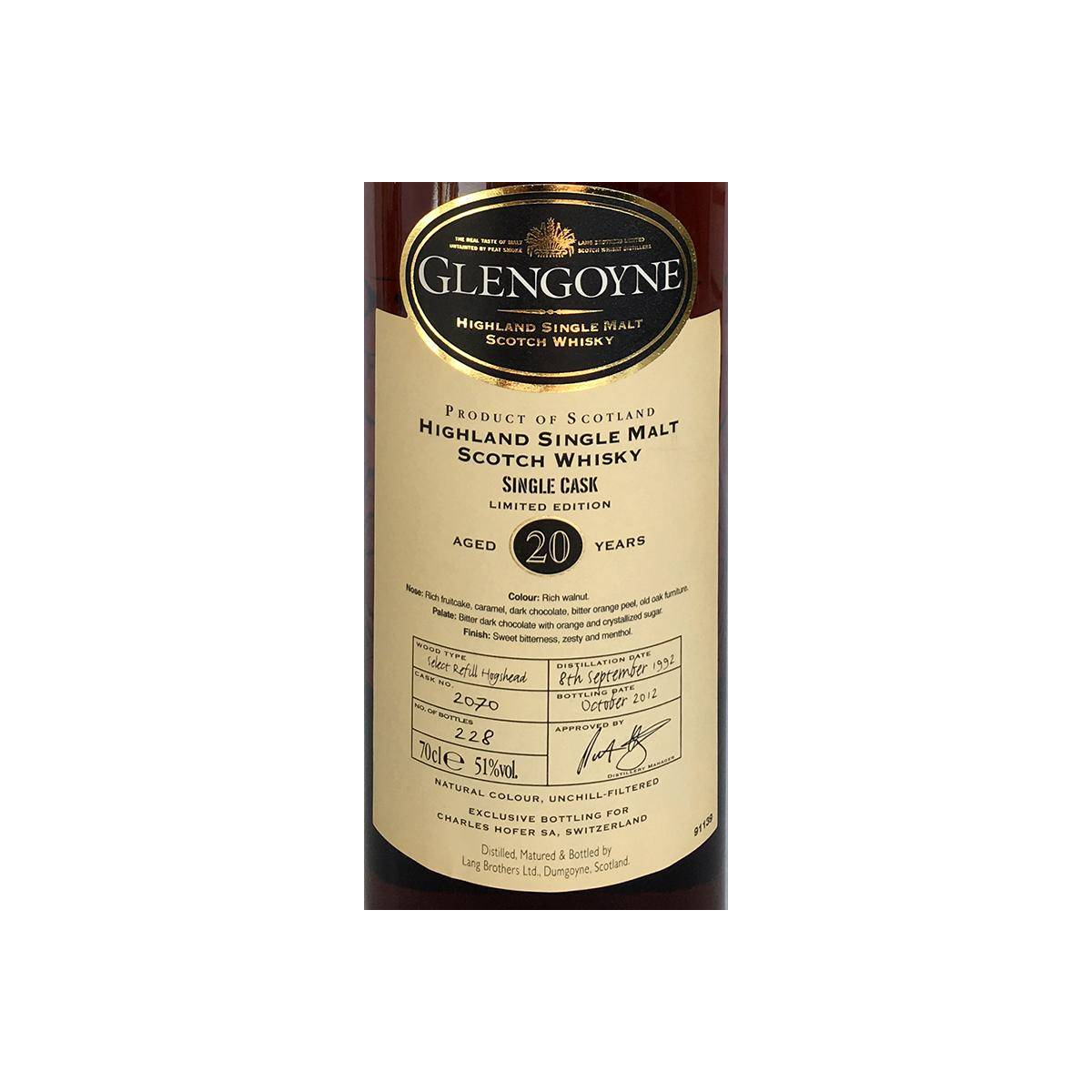 Glengoyne Single Cask 1992 20 Years Single Malt Whisky 2