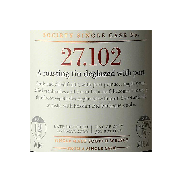 The Scotch Malt Whisky Society 2000 12 Years Single Malt Whisky