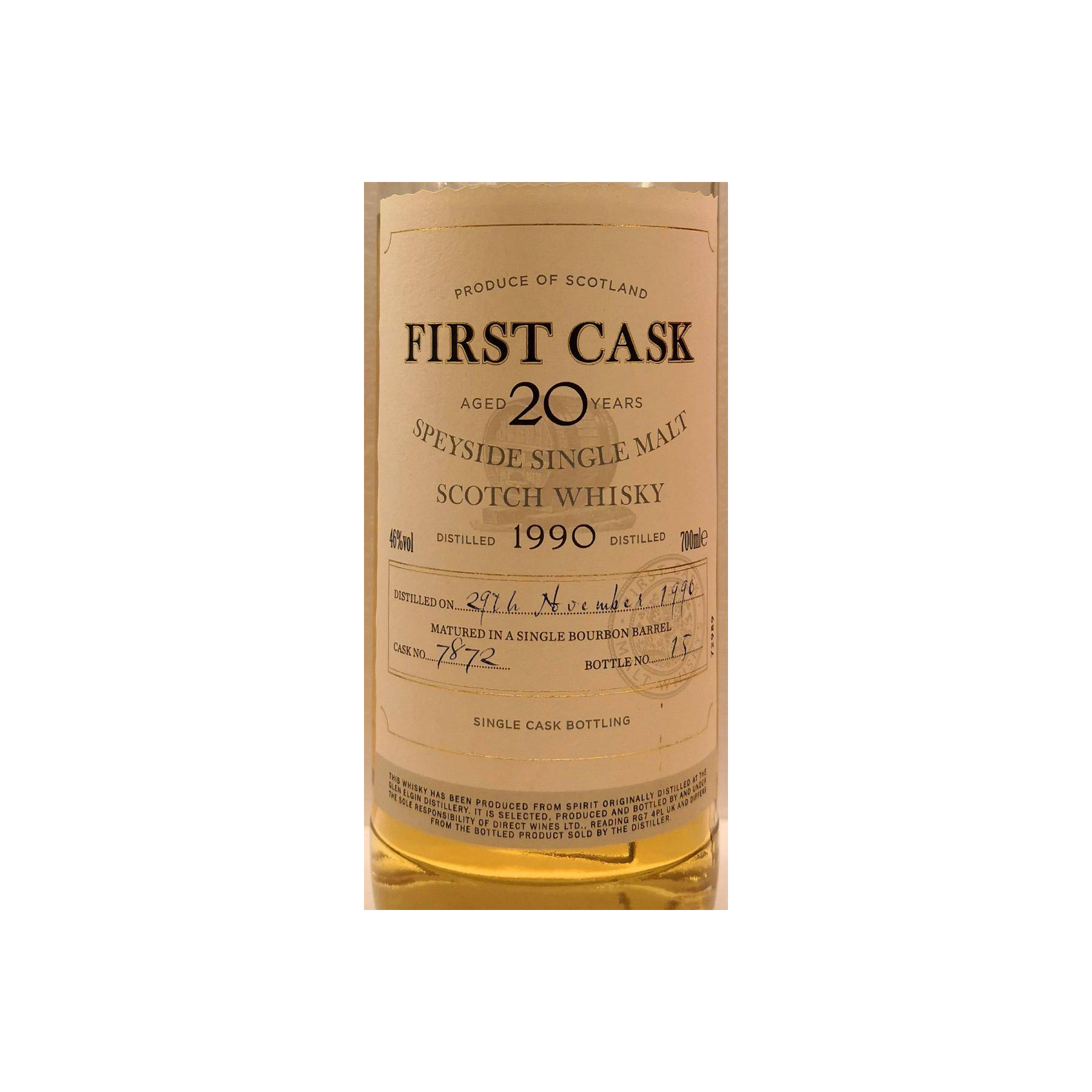 Glen Elgin 1990 20 Years Single Malt Whisky