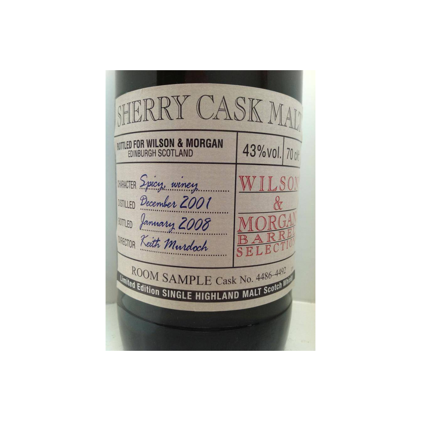 Wilson & Morgan 2001 6 Years Single Malt Whisky 2