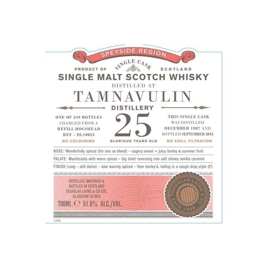 Tamnavulin Old Particular 1987 25 Years Single Malt Whisky 2