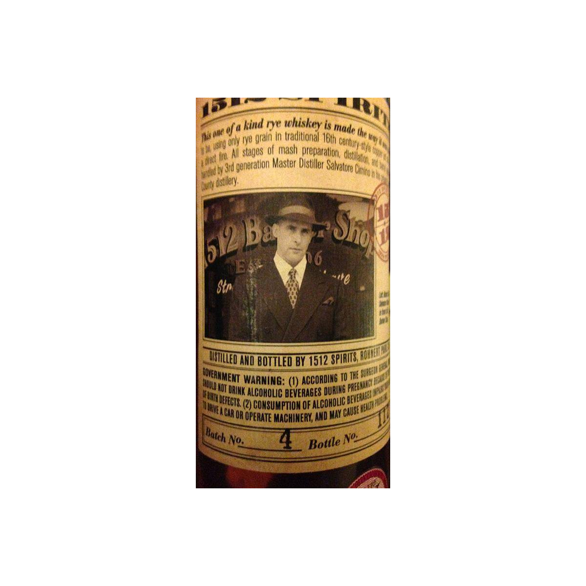 1512 Spirits 100% Rye Whiskey 2