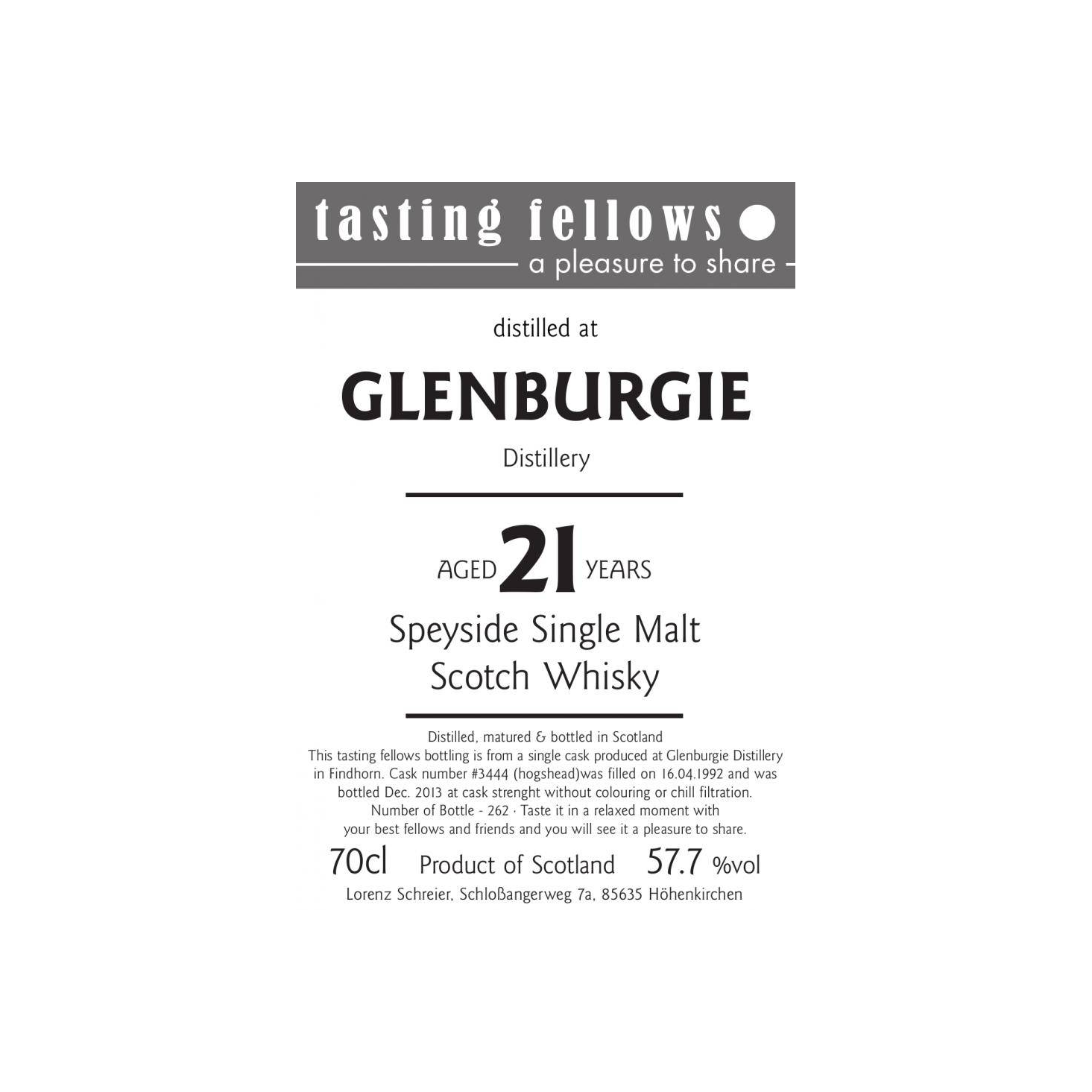 Glenburgie 1992 21 Years Single Malt Whisky 2