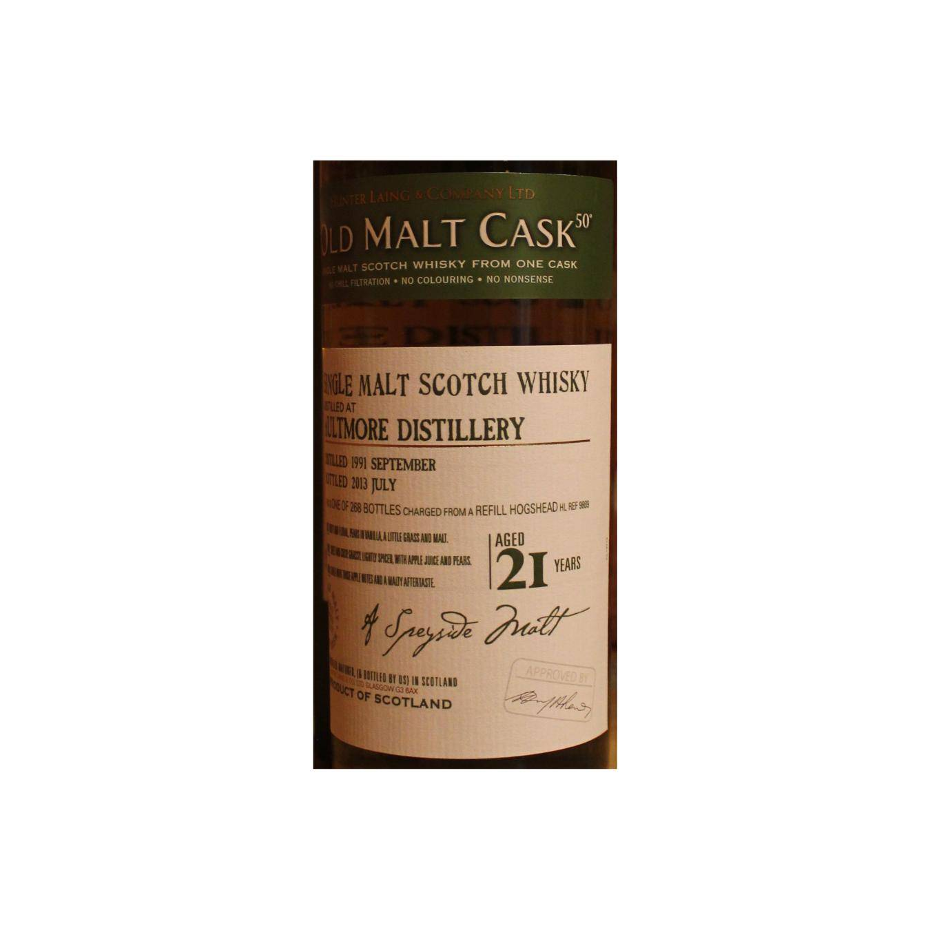 Aultmore Old Malt Cask 1991 21 Years Single Malt Whisky 3