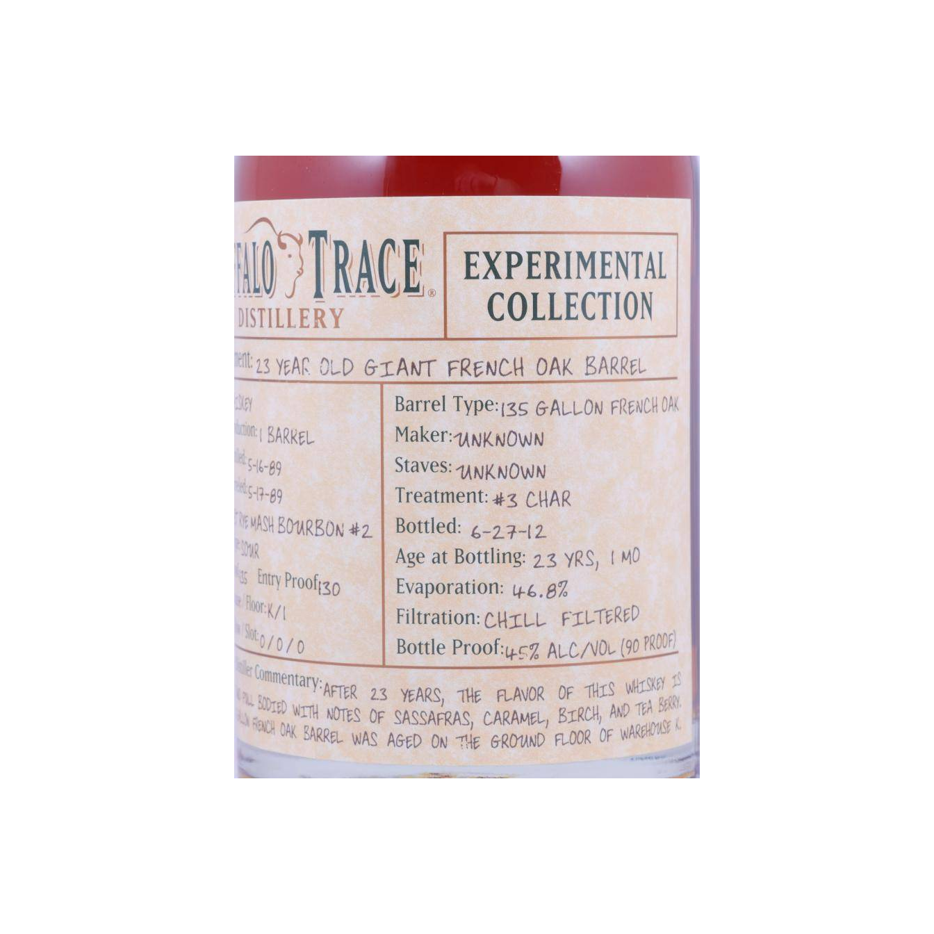 Buffalo Trace 23 Years Bourbon Whisky 3