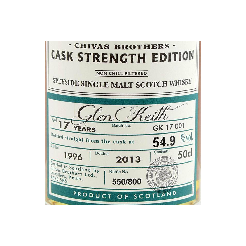 Glen Keith 1996 17 Years Single Malt Whisky 2