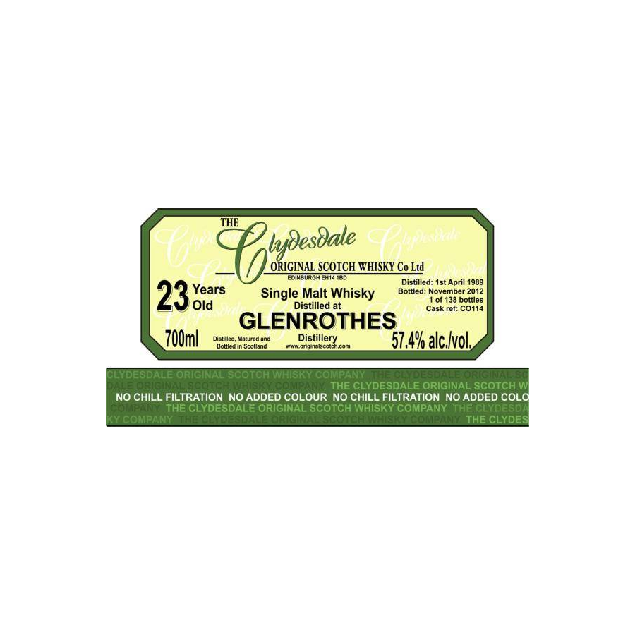 The Glenrothes 1989 23 Years Single Malt Whisky 2