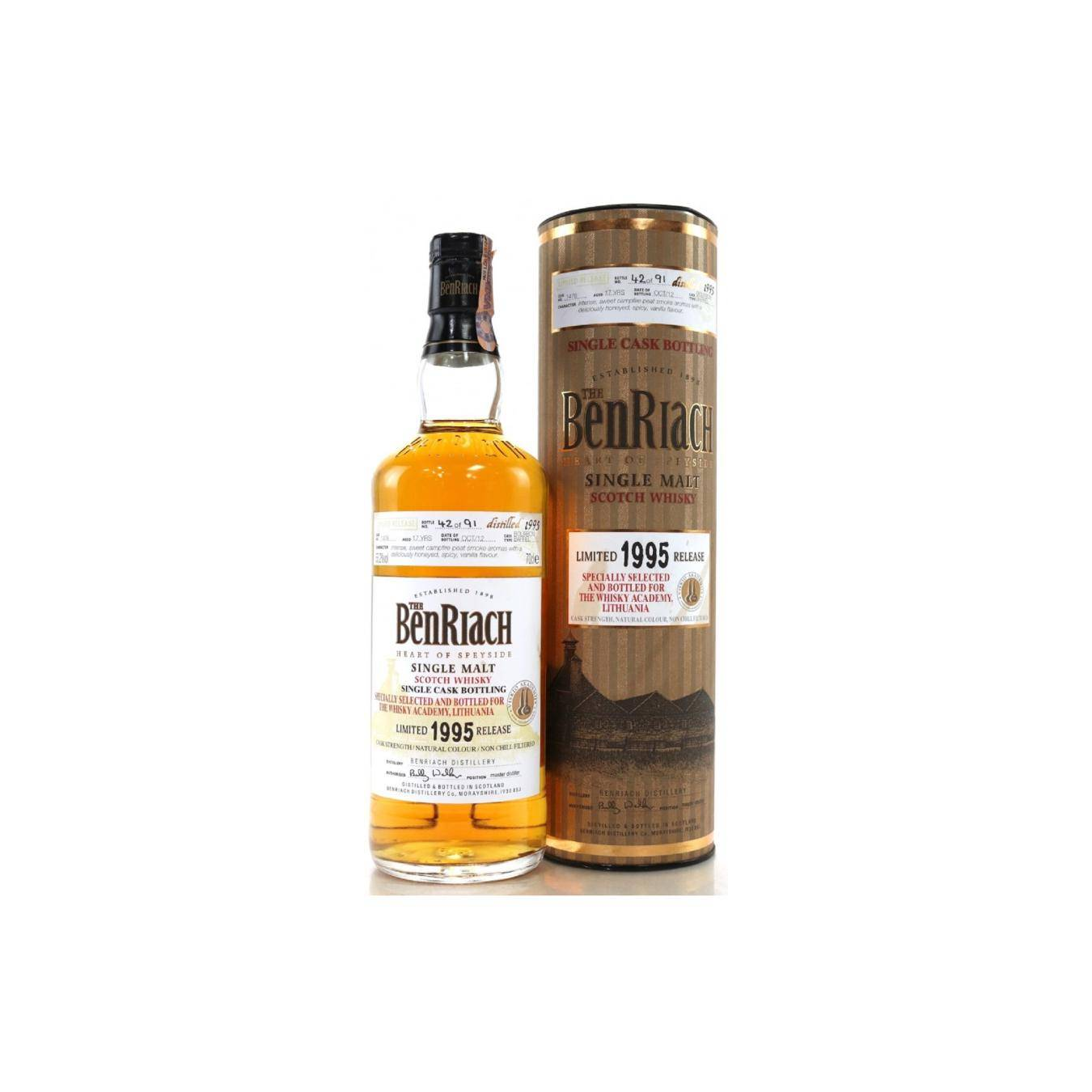 BenRiach Individual Cask Bottling 1995 17 Years Single Malt Whisky 2