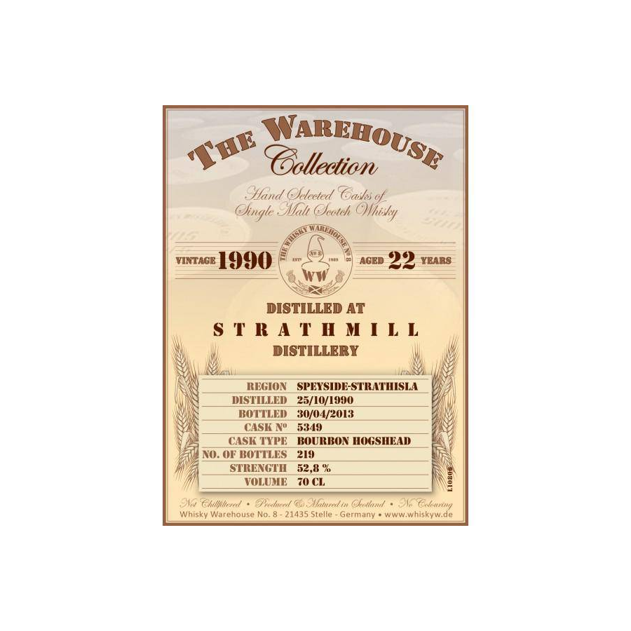 Strathmill 1990 22 Years Single Malt Whisky 2