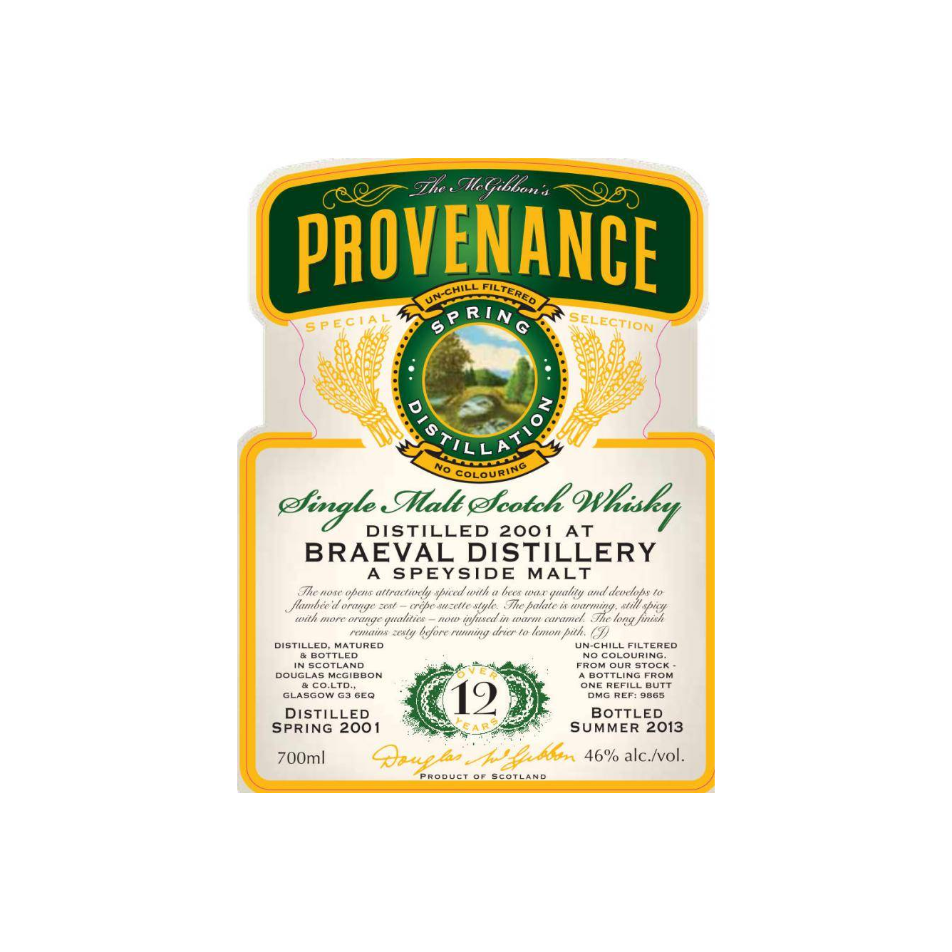 Braeval McGibbon's Provenance 2001 12 Years Single Malt Whisky 2