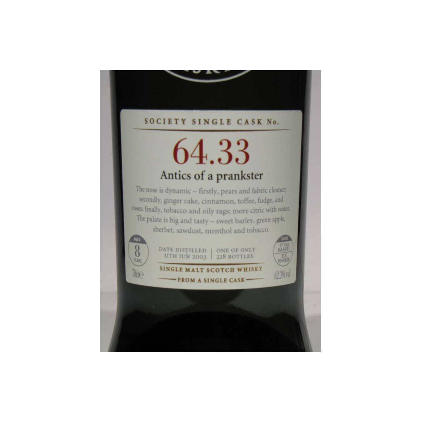 The Scotch Malt Whisky Society 2003 8 Years Single Malt Whisky 2