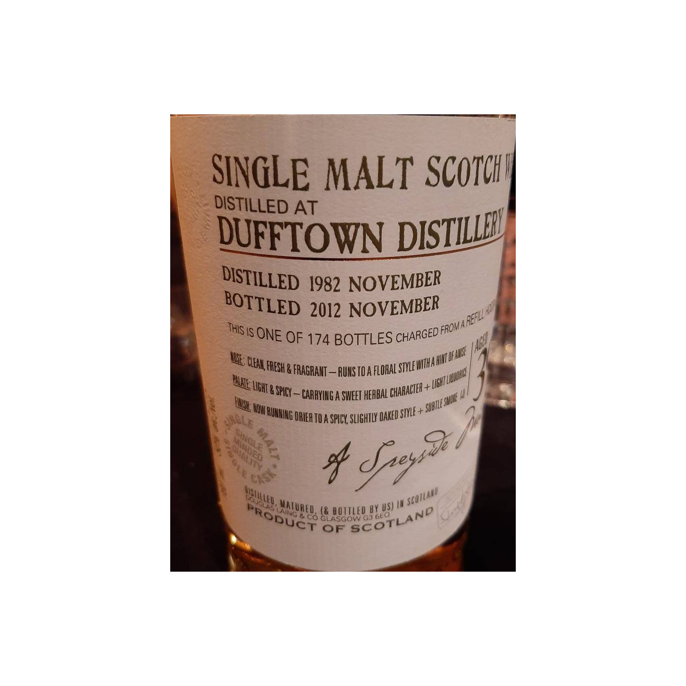 Dufftown Old Malt Cask 1982 30 Years Single Malt Whisky 2