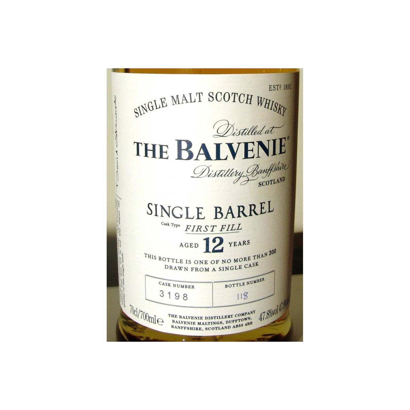 The Balvenie Single Cask 12 Years Single Malt Whisky 2