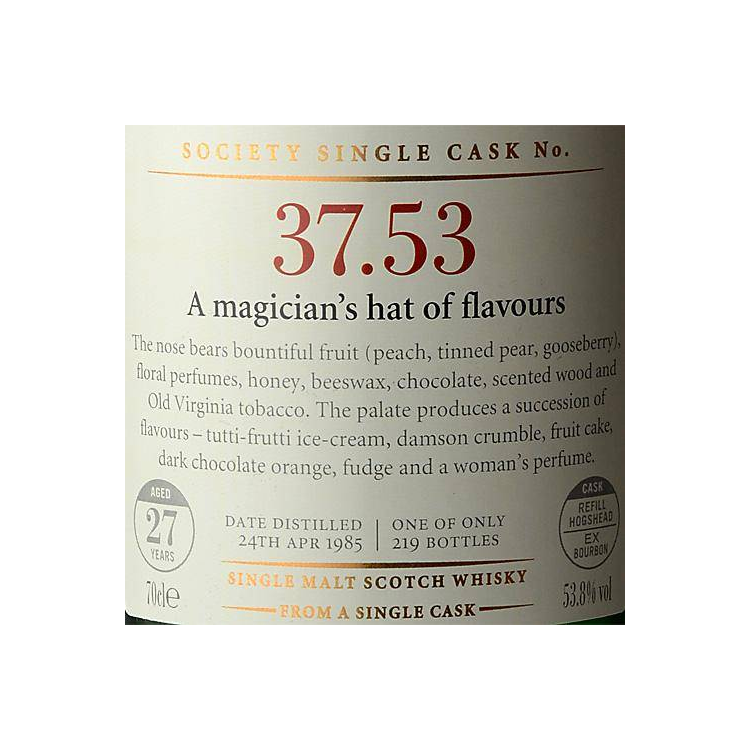 The Scotch Malt Whisky Society 1985 27 Years Single Malt Whisky 2