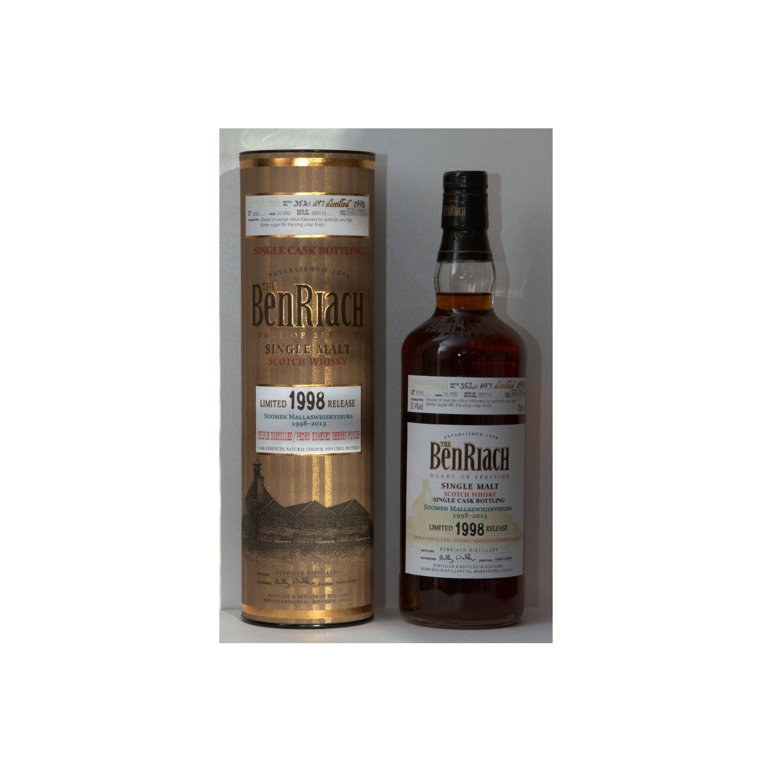 BenRiach Individual Cask Bottling 1998 15 Years Single Malt Whisky 2