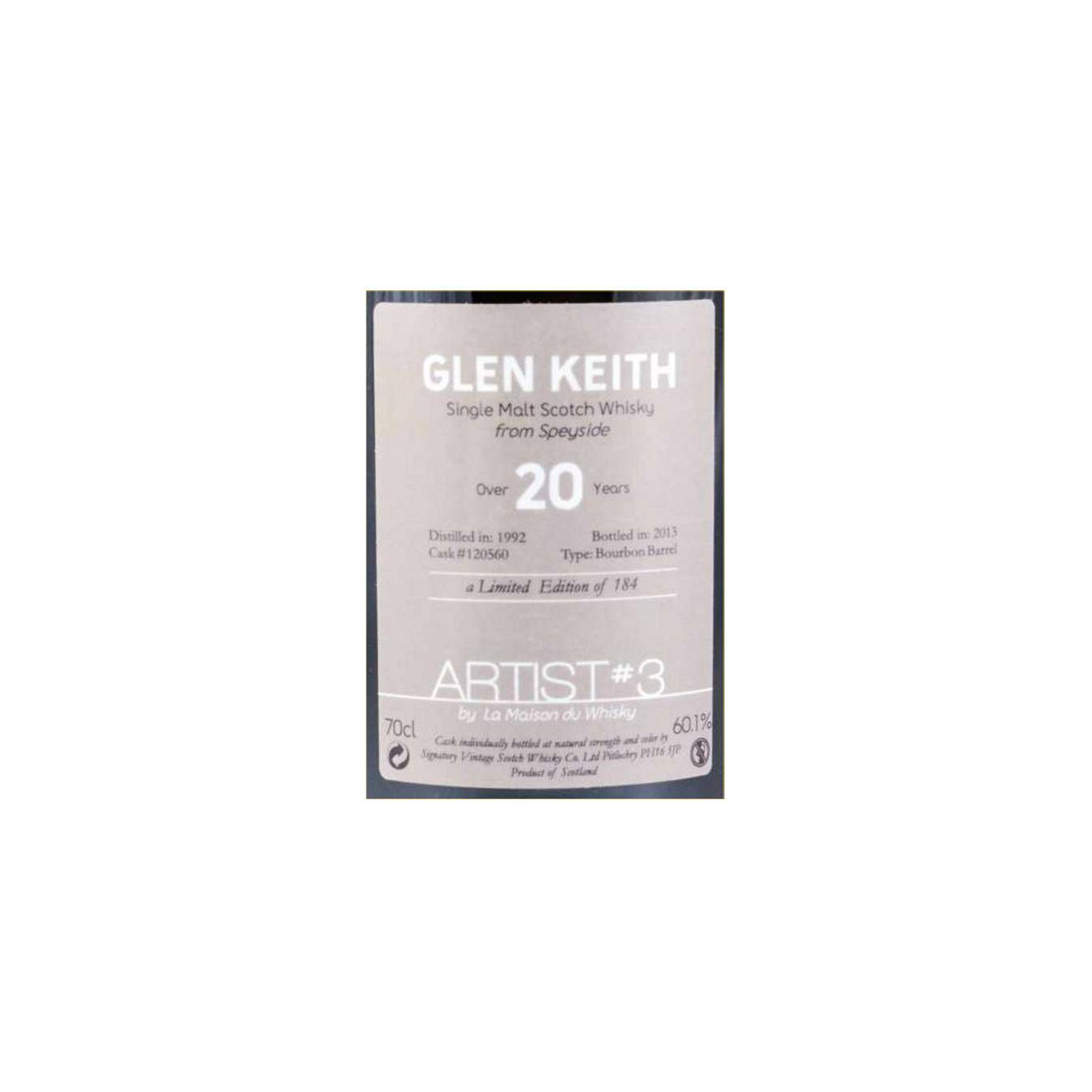 Glen Keith 1992 20 Years Single Malt Whisky 2