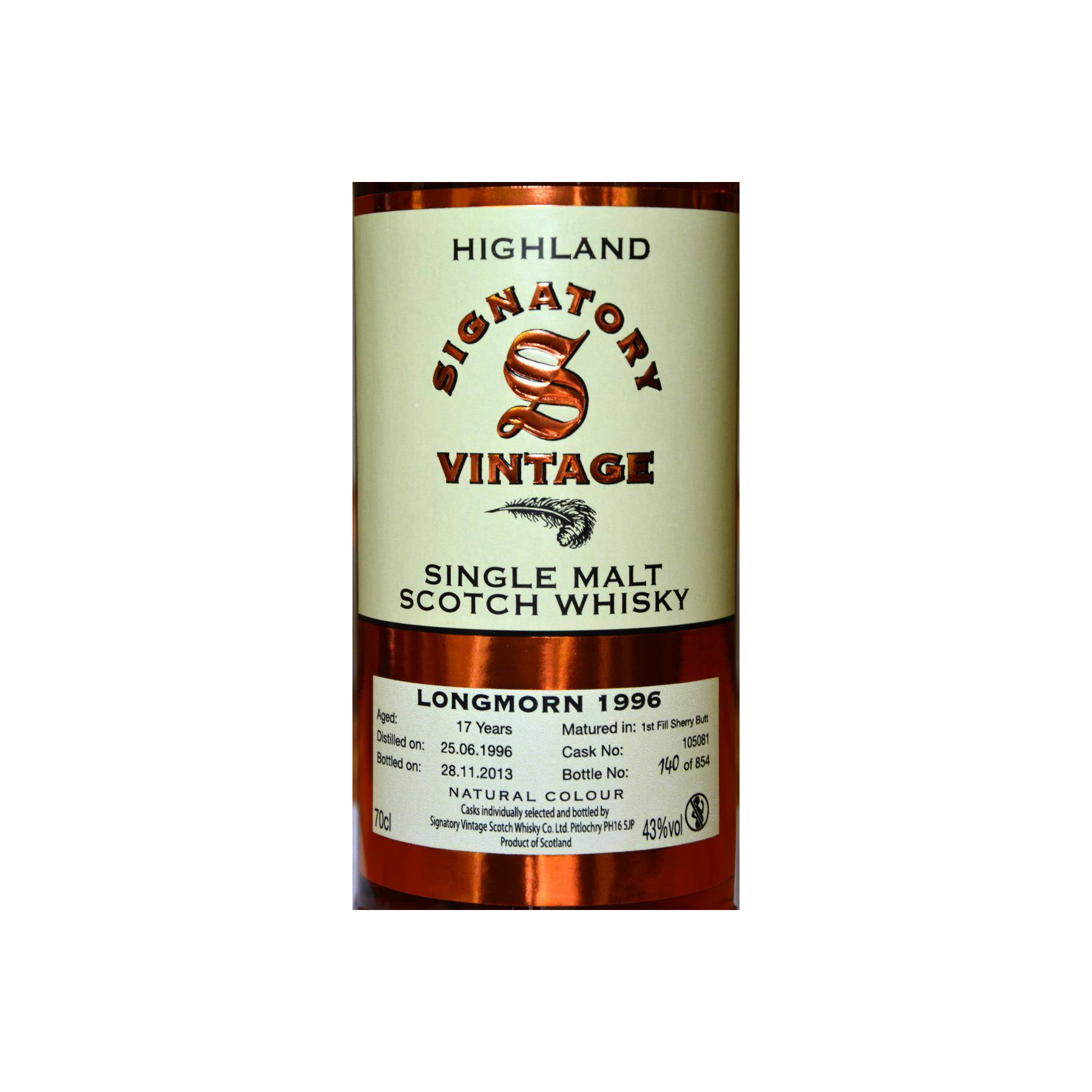 Longmorn Vintage Collection 1996 17 Years Single Malt Whisky 2