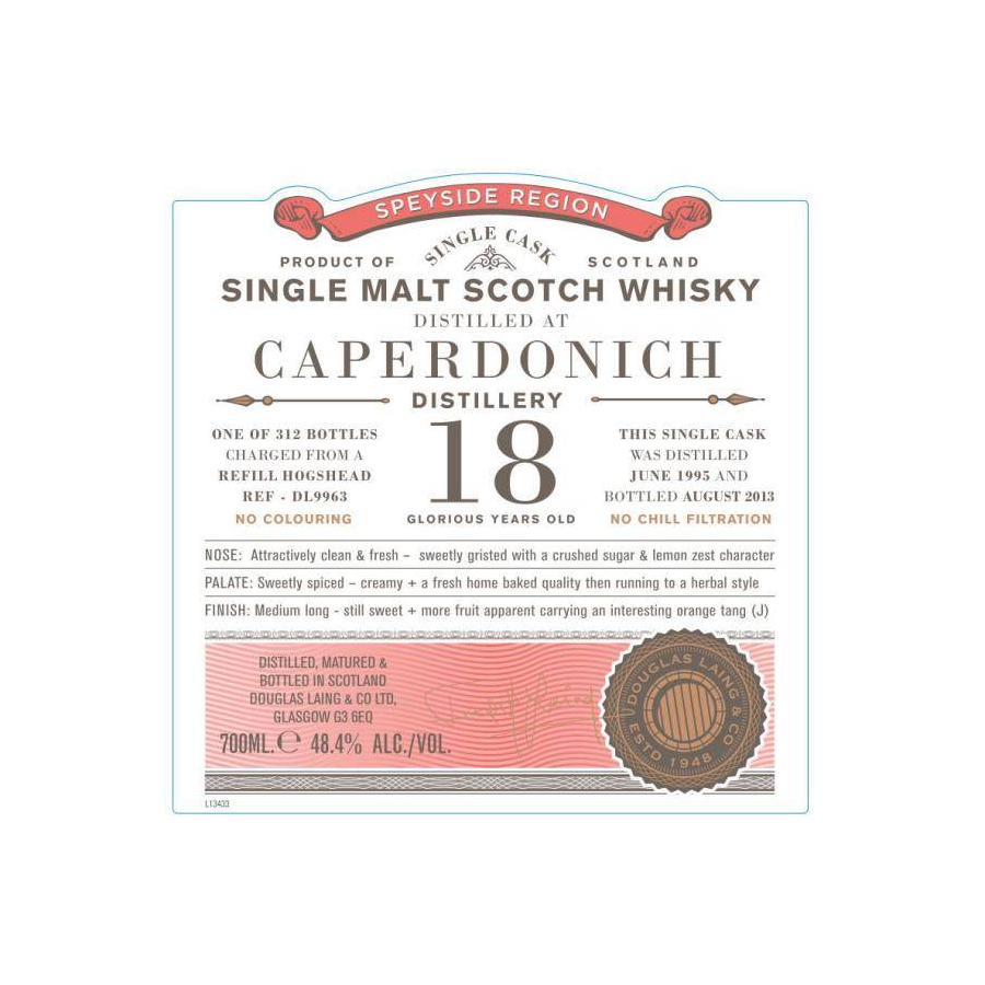 Caperdonich Old Particular 1995 18 Years Single Malt Whisky 2