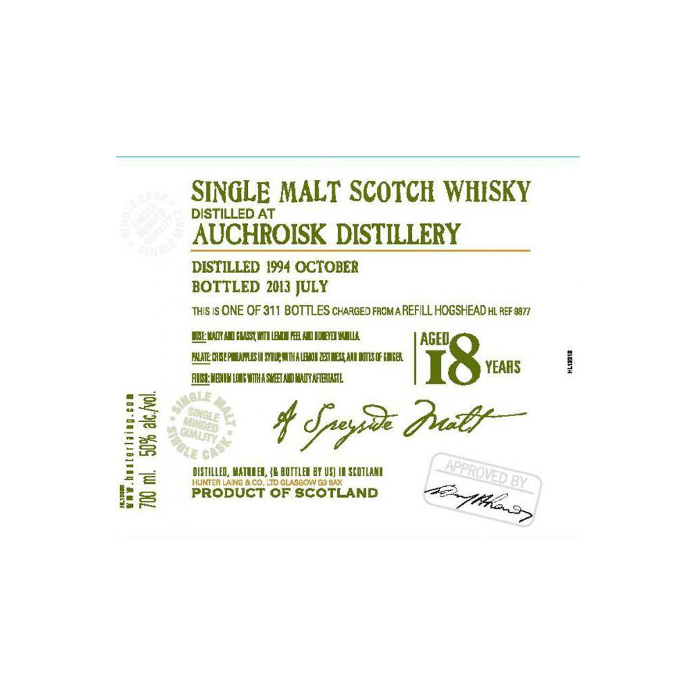 Auchroisk Old Malt Cask 1994 18 Years Single Malt Whisky