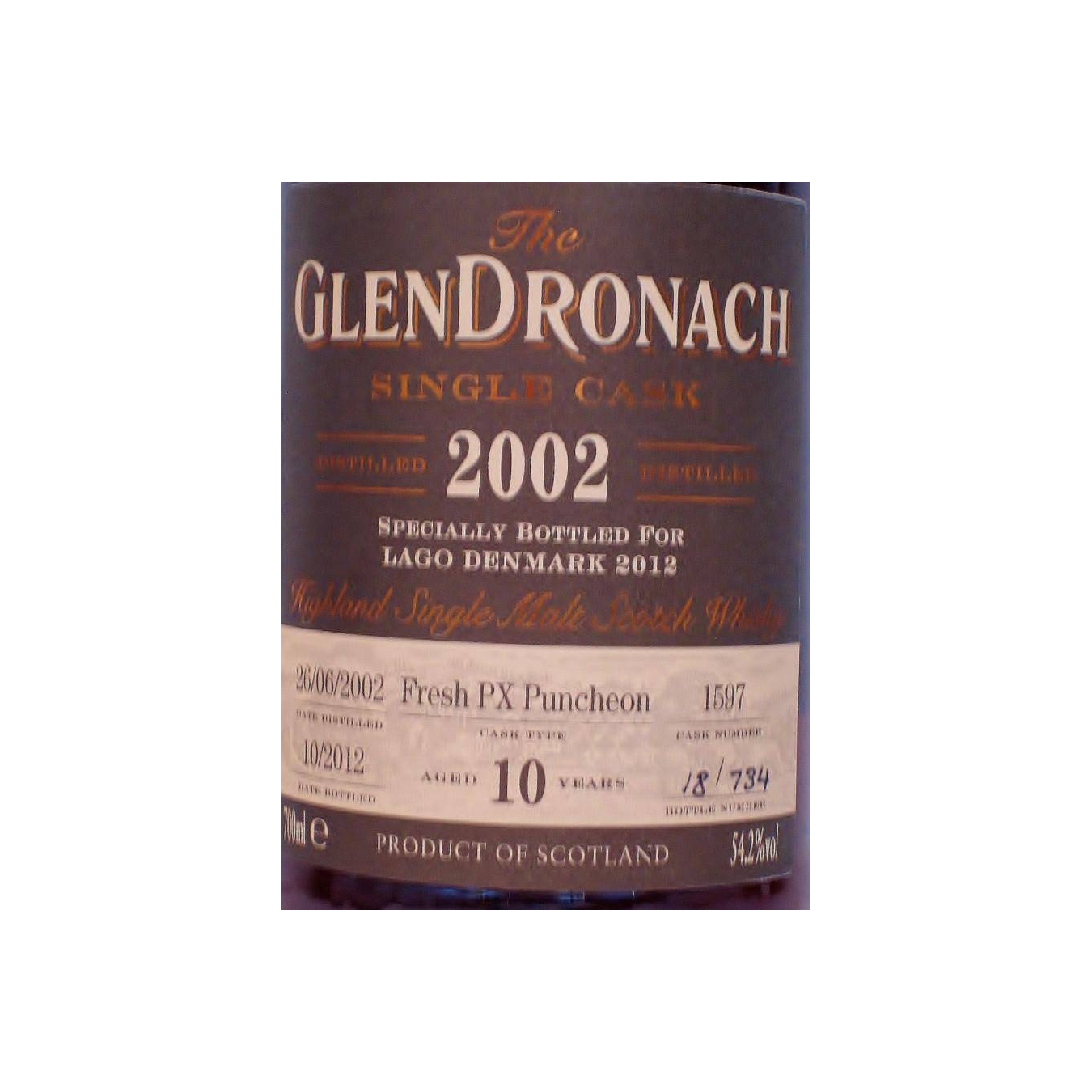 GlenDronach Single Cask 2002 10 Years Single Malt Whisky 2