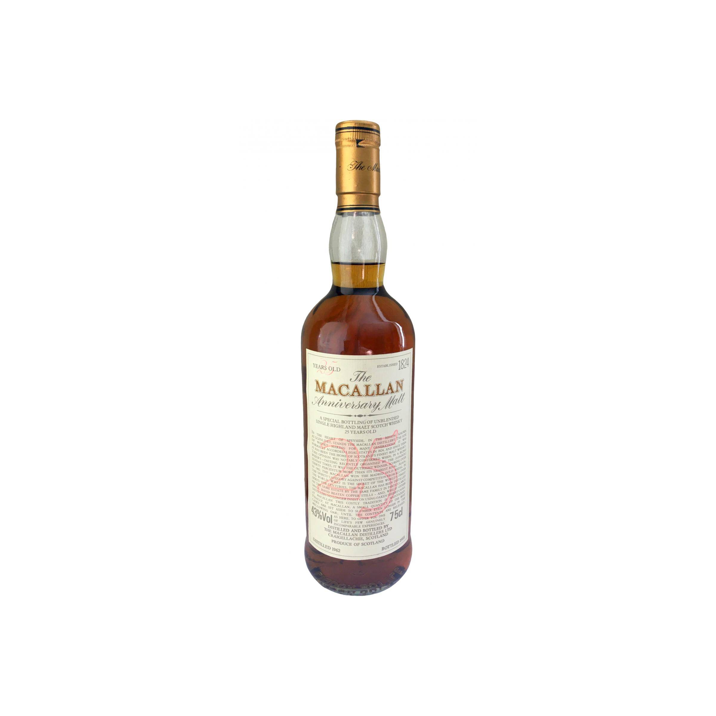 The Macallan 1962 25 Years Single Malt Whisky
