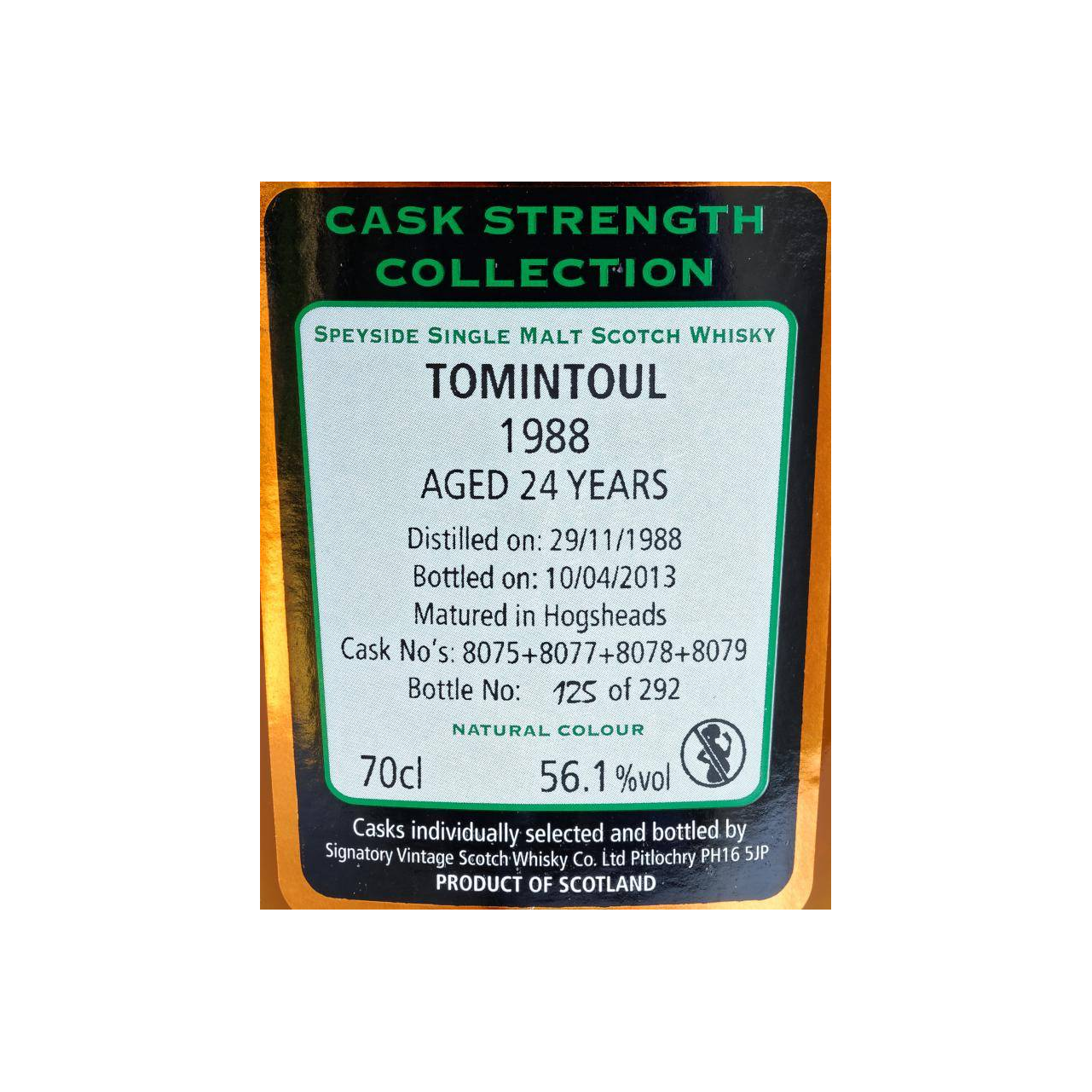 Tomintoul Cask Strength Collection 1988 24 Years Single Malt Whisky 2