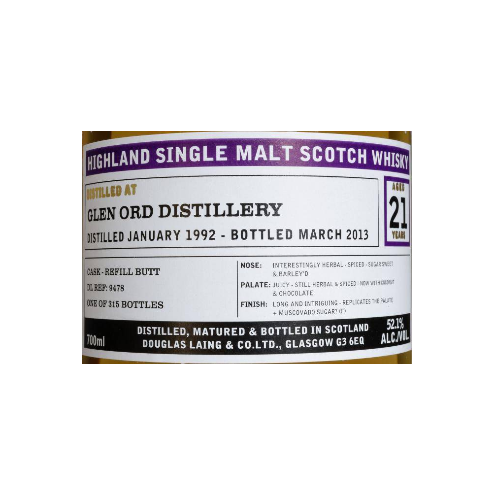 Glen Ord 1992 21 Years Single Malt Whisky 2