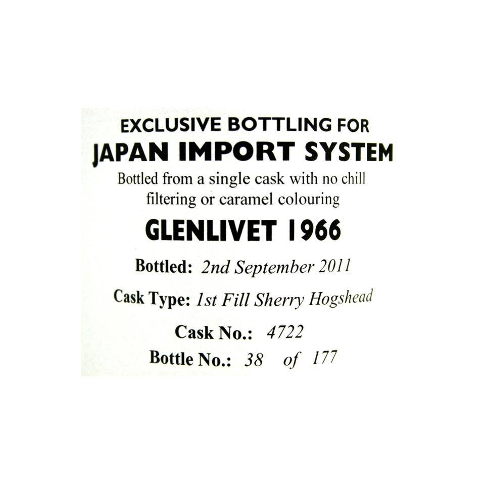 The Glenlivet 1966 45 Years Single Malt Whisky