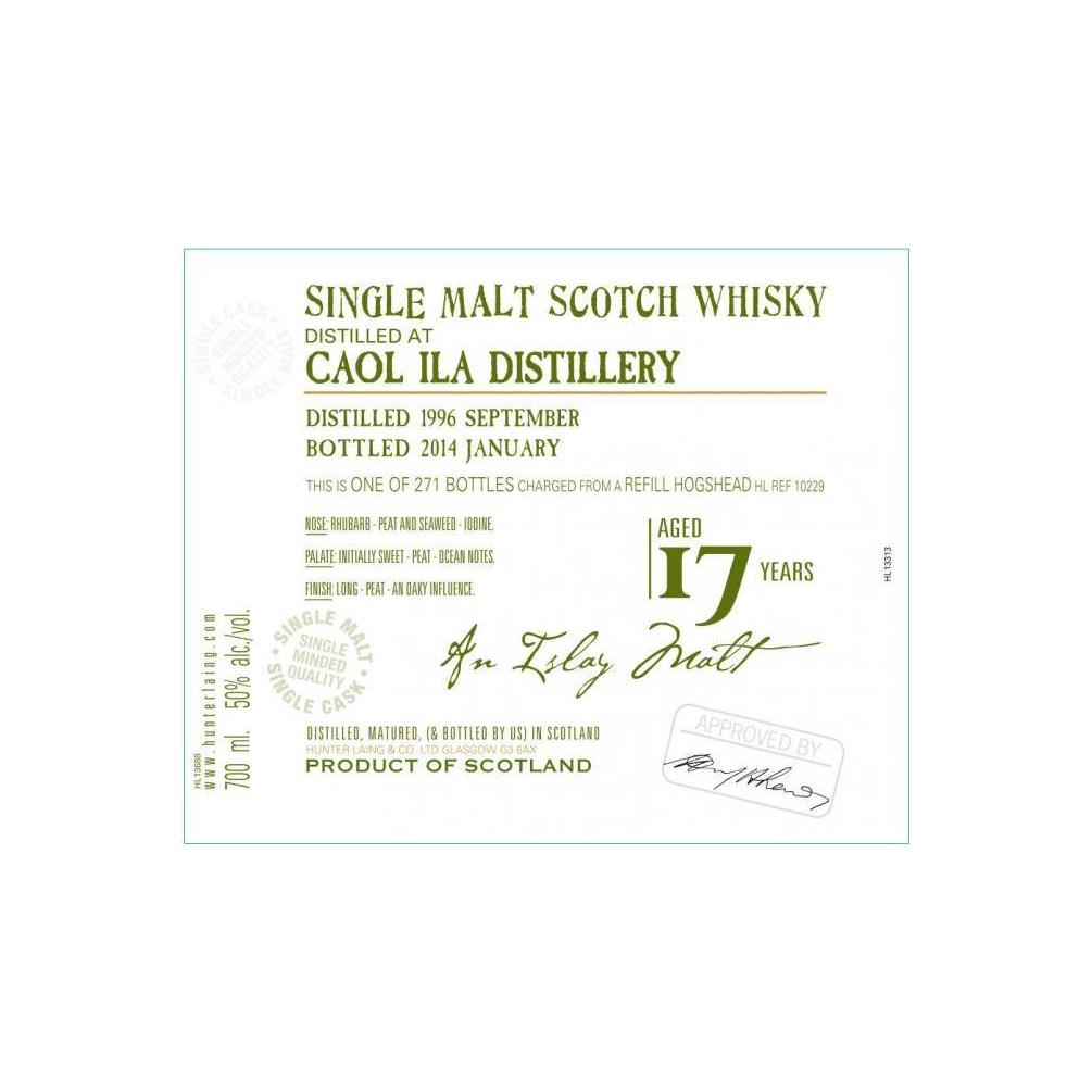 Caol Ila Old Malt Cask 1996 17 Years Single Malt Whisky