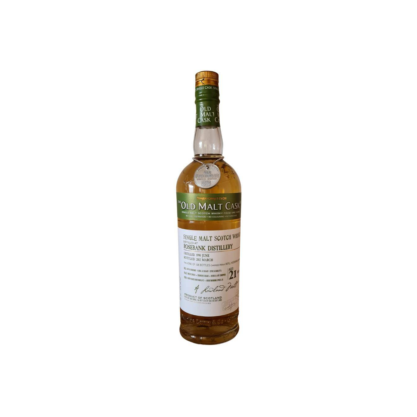 Rosebank Old Malt Cask 1990 21 Years Single Malt Whisky