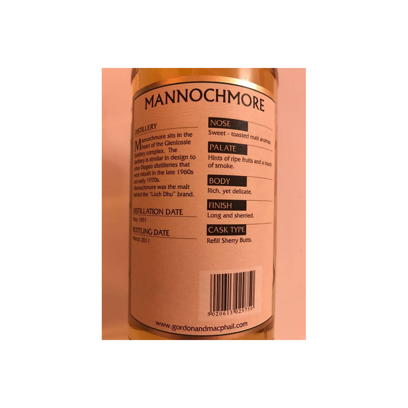 Mannochmore Connoisseurs Choice 1991 19 Years Single Malt Whisky 3