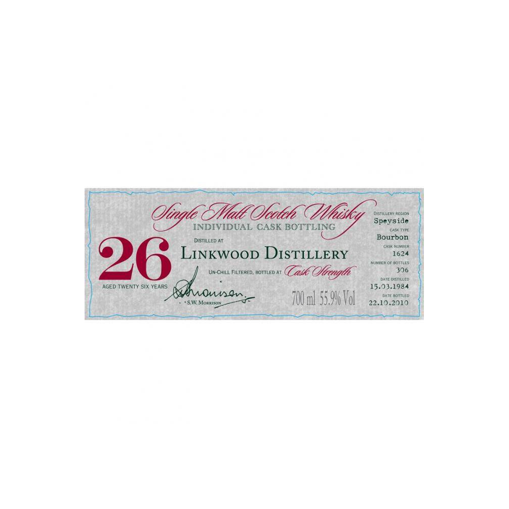 Linkwood Individual Cask Bottling 1984 26 Years Single Malt Whisky 2