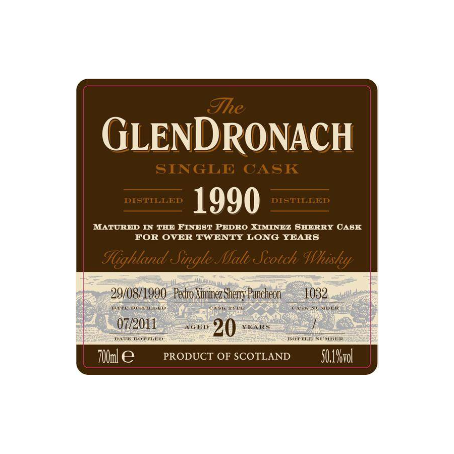 GlenDronach 1990 20 Years Single Malt Whisky 2