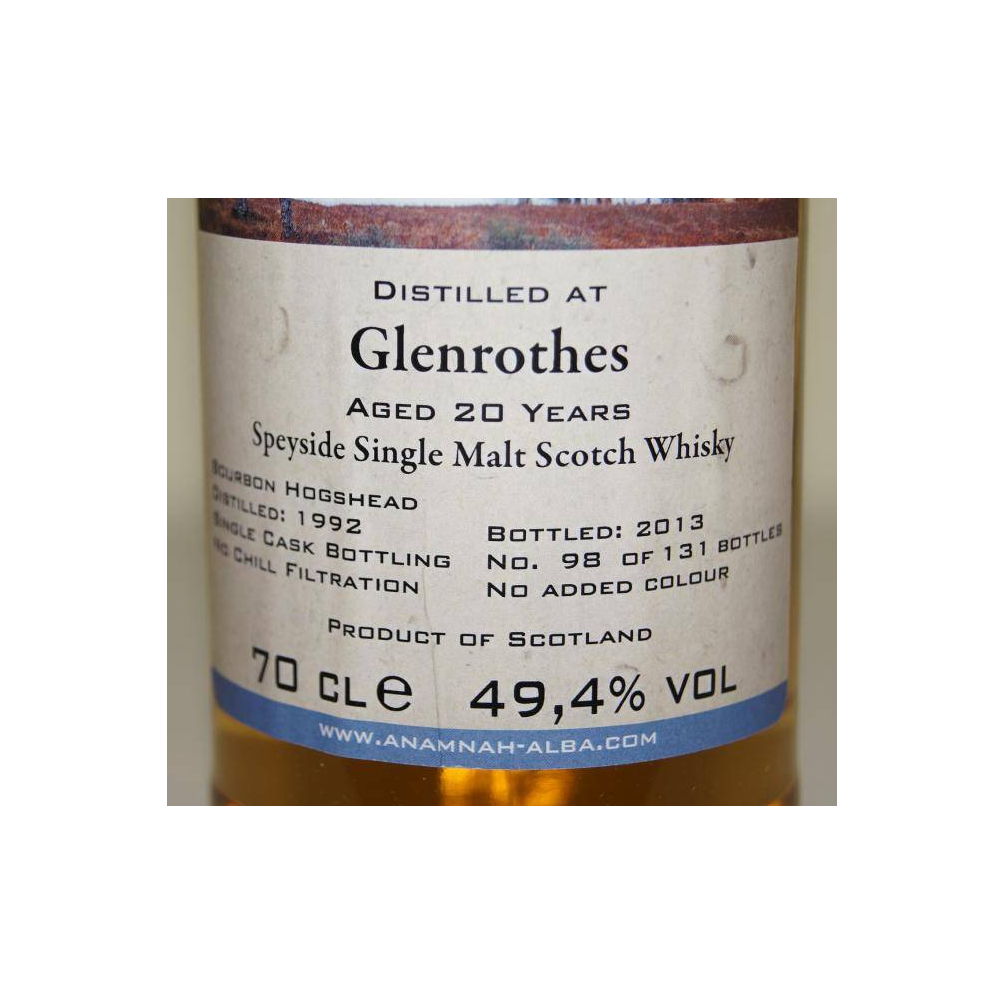 The Glenrothes 1992 20 Years Single Malt Whisky