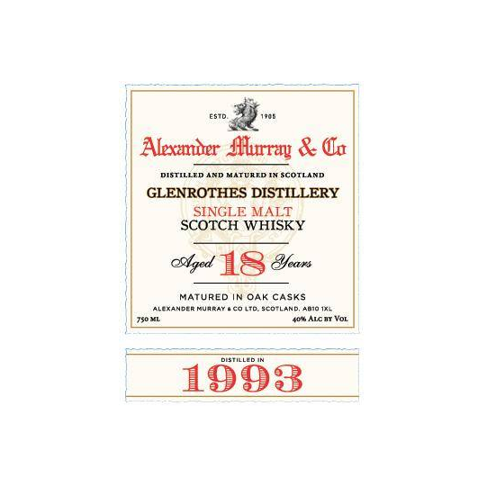 The Glenrothes 1993 18 Years Single Malt Whisky