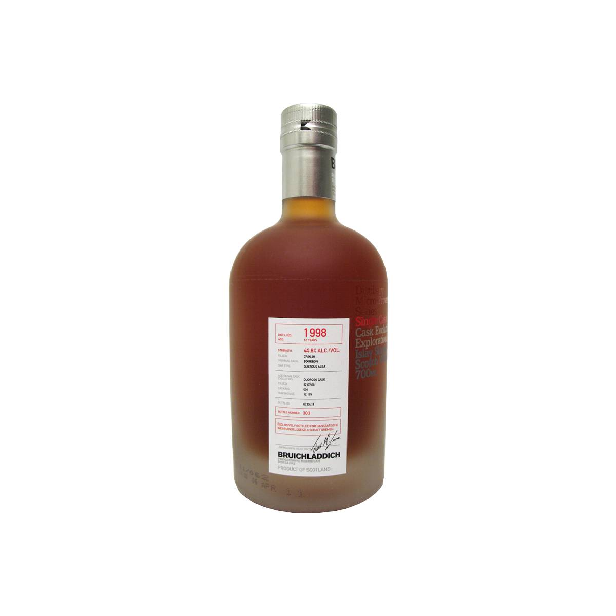 Bruichladdich 1998 12 Years Single Malt Whisky