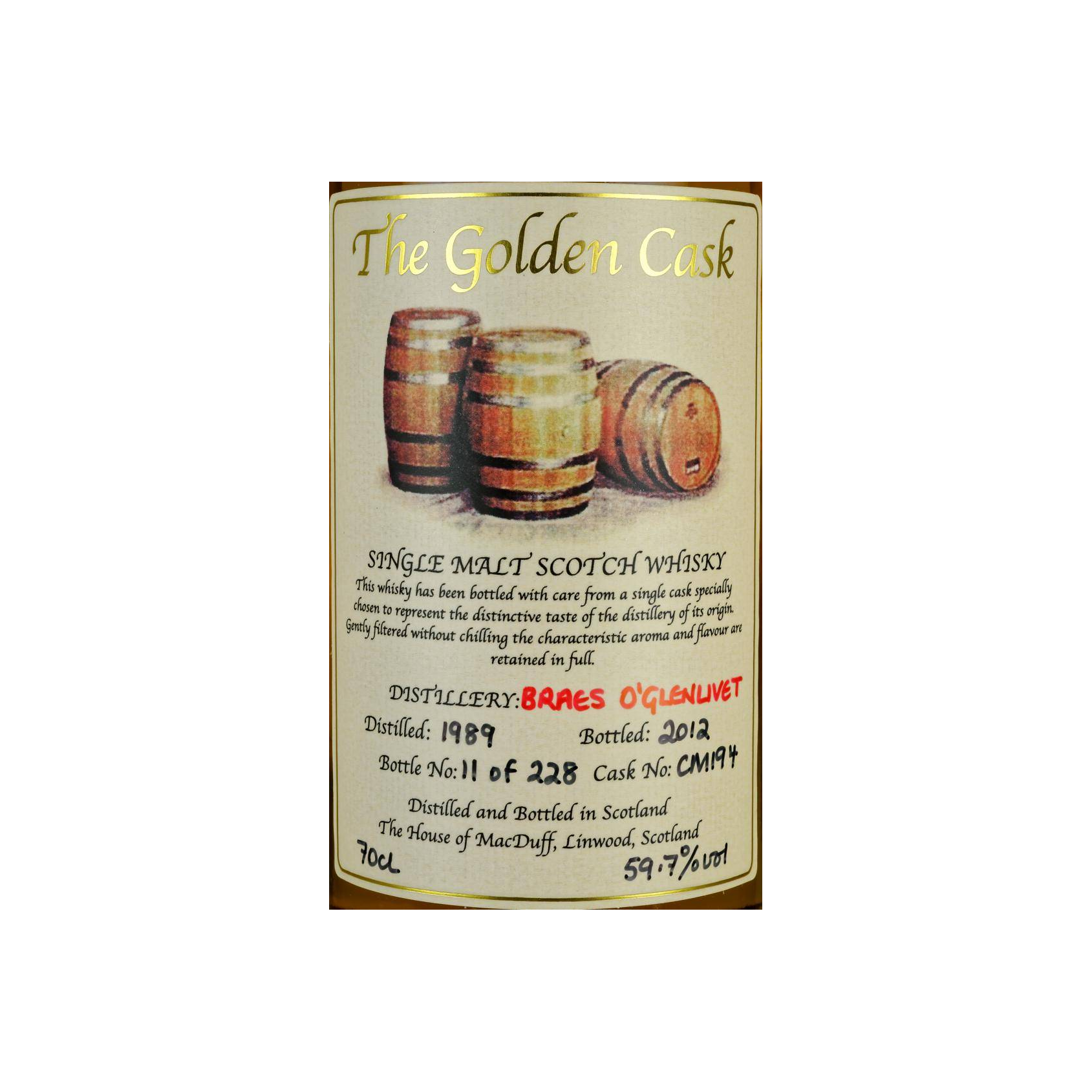 Braes of Glenlivet 1989 HMcD 2