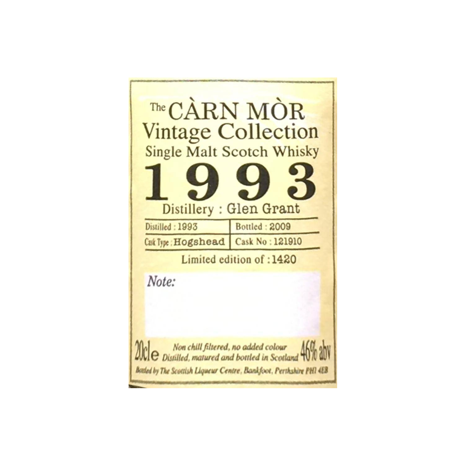 Glen Grant 1993 16 Years Single Malt Whisky 3
