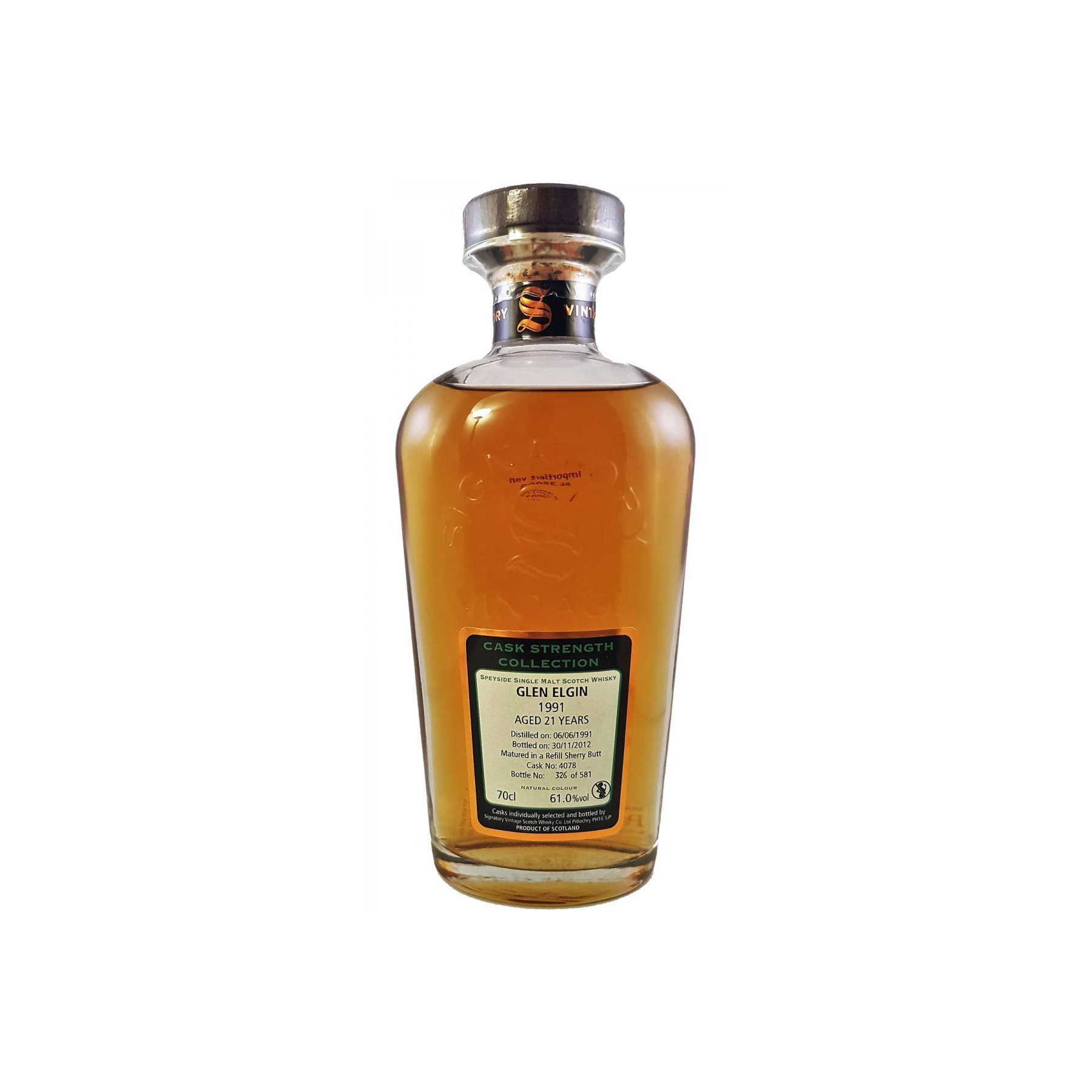 Glen Elgin Cask Strength Collection 1991 21 Years Single Malt Whisky