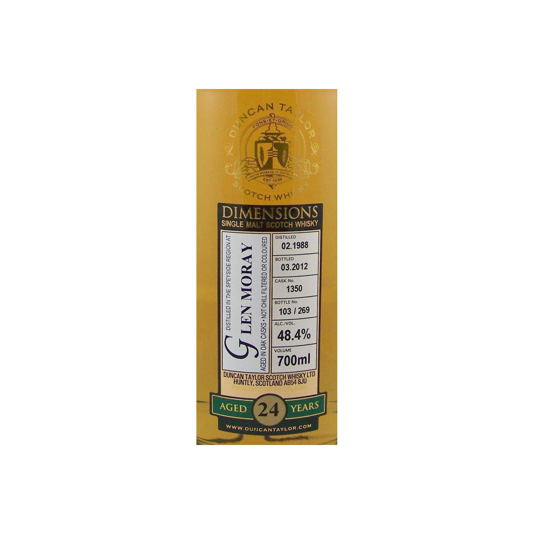 Glen Moray Dimensions 1988 24 Years Single Malt Whisky 2