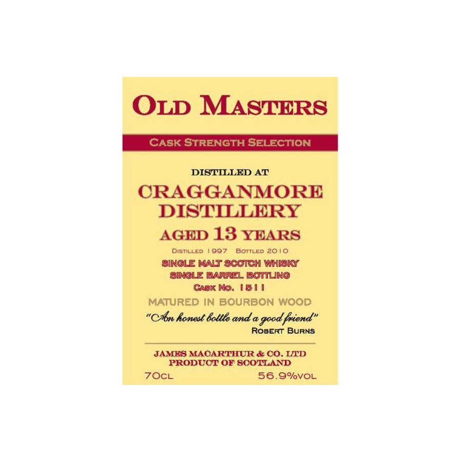 Cragganmore 1997 13 Years Single Malt Whisky