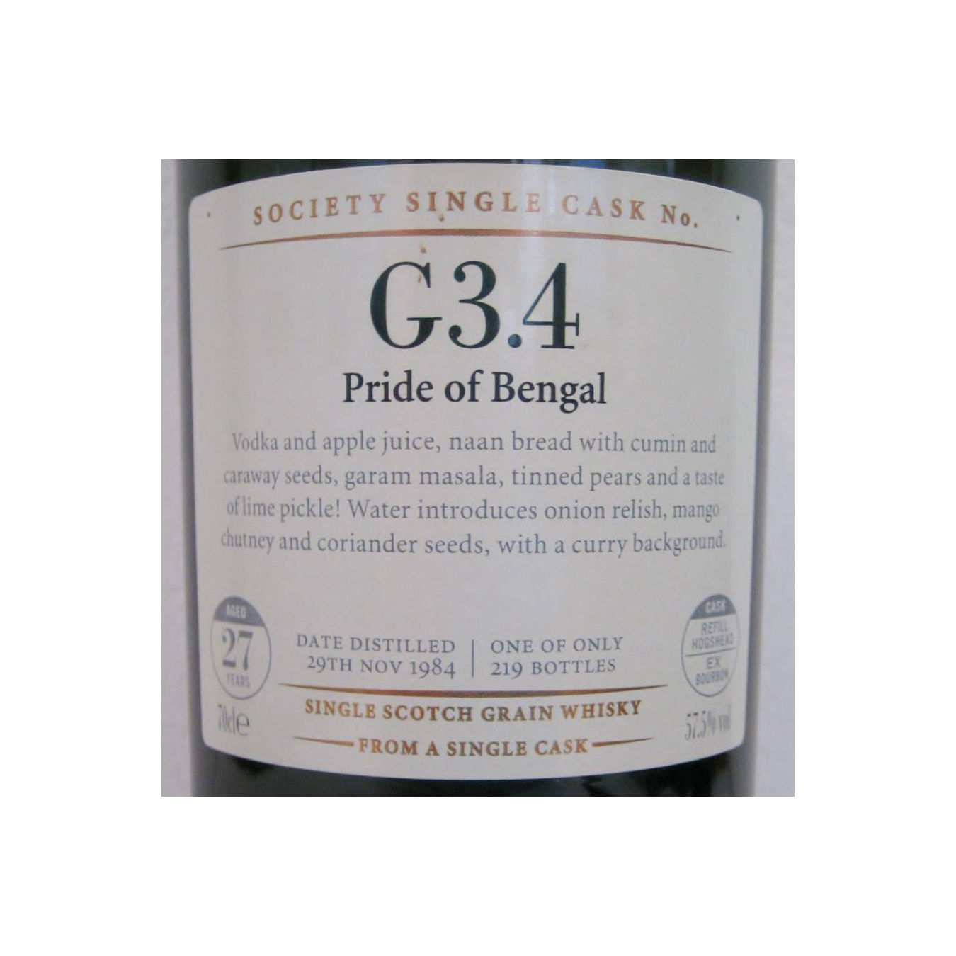 The Scotch Malt Whisky Society 1984 27 Years Single Grain Whisky 2