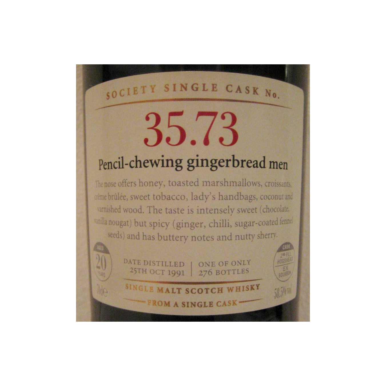 The Scotch Malt Whisky Society 1991 20 Years Single Malt Whisky 2